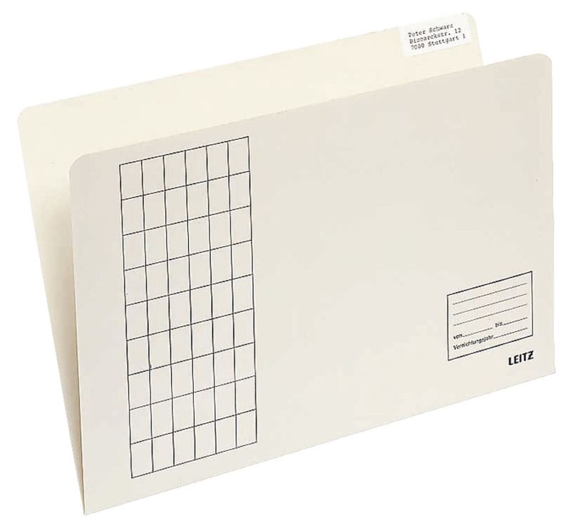 Leitz 2433 Einstellmappe einfach, vertikal, Gitterdruck, Kraftkarton, chamois