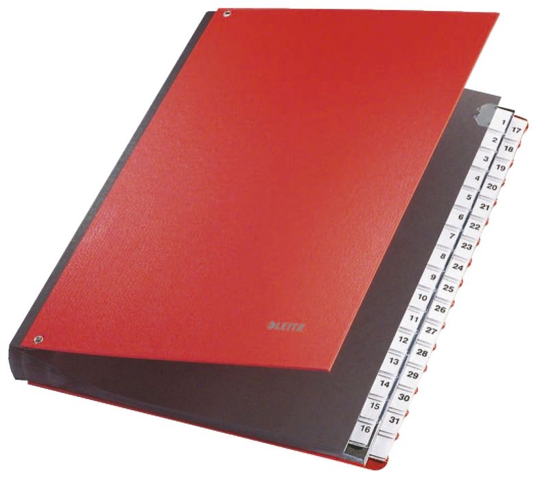 Leitz 5931 Pultordner 1-31 - 32 Fächer, PP, rot