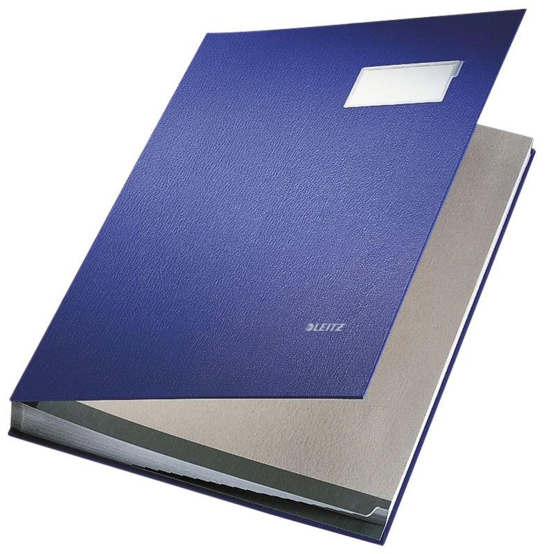 Leitz 5700 Unterschriftsmappe - 20 Fächer, PP kaschiert, blau
