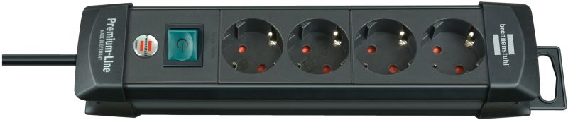 brennenstuhl Premium-Line Steckdosenleiste 4-fach schwarz 1,8m H05VV-F 3G1,5