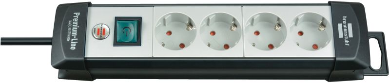 brennenstuhl Premium-Line Steckdosenleiste 4-fach schwarz/lichtgrau 1,8m H05VV-F 3G1,5