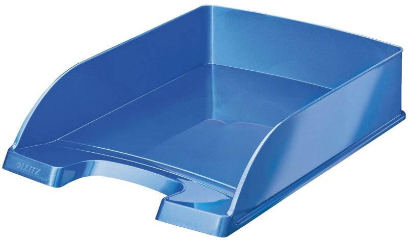 Leitz 5226 Briefkorb Plus WOW - A4, Polystyrol, blau metallic