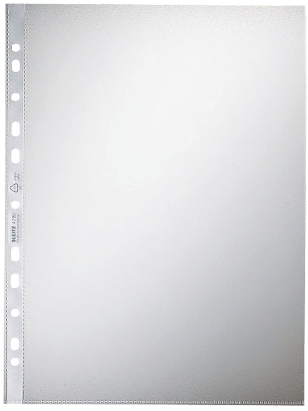 Leitz 4790 Prospekthülle Standard, A4, PP, genarbt, 0,09 mm, dokumentenecht, farblos, 100 Stück
