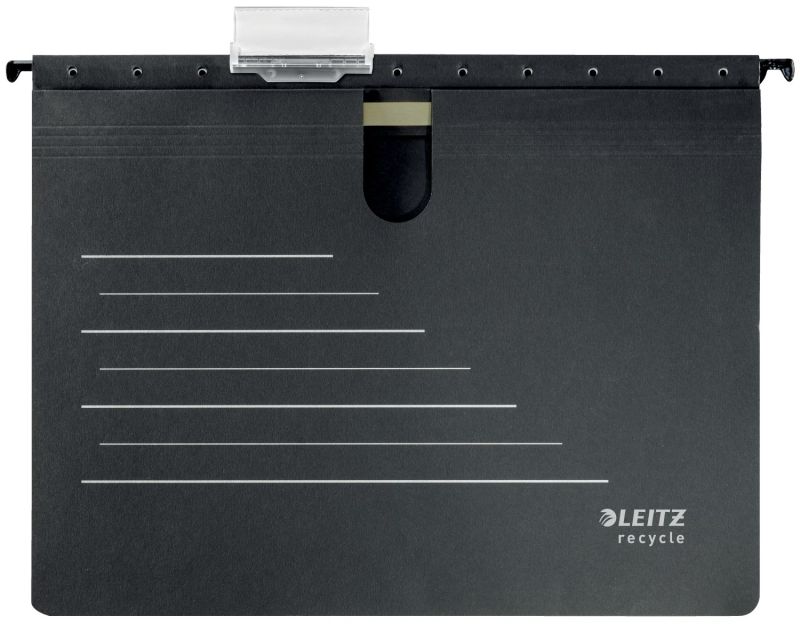Leitz 1920 Hängehefter Alpha® Recycle - kfm. Heftung, Karton (RC), schwarz