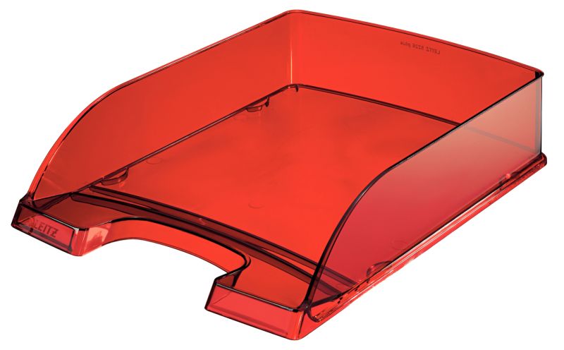 LEITZ Briefablage Plus Transparent, DIN A4, dunkelrot-