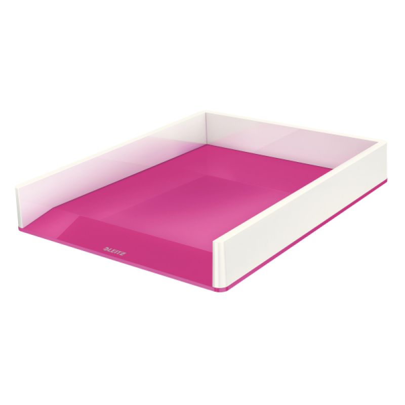 LEITZ Briefablage WOW Duo Colour, A4, Polystyrol, pink 53611023