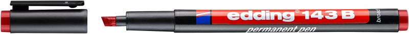Permanent Pen edding 143 B, 1-3 mm, rot