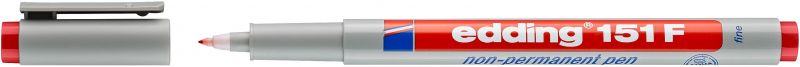 Non-permanent Pen edding 151 F, 0,6 mm, rot