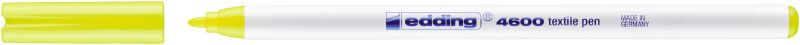 Textilpen edding 4600, Rundspitze, 1 mm, neongelb