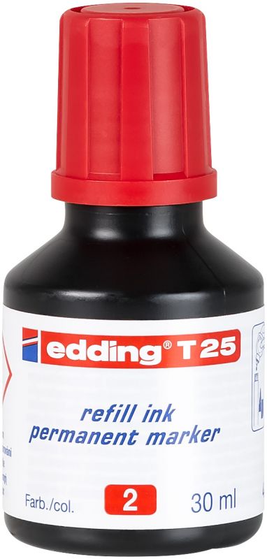 Nachfülltinte edding T 25, f.edding Permanentm., 30 ml, rot