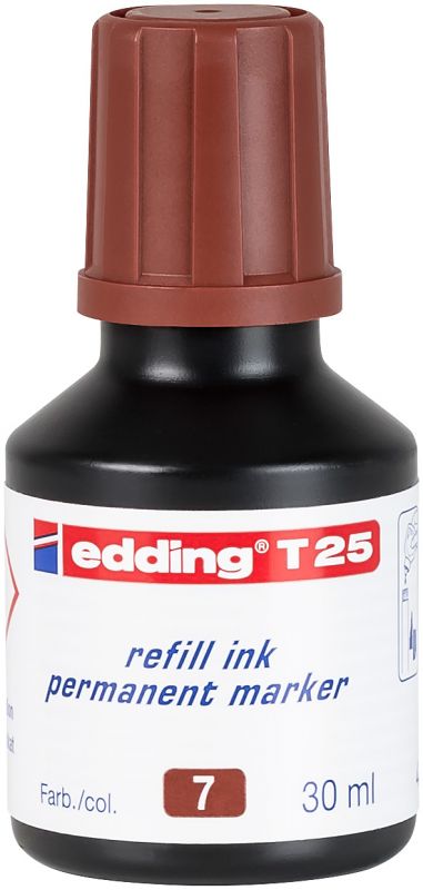 Nachfülltinte edding T 25, für edding Permanentmarker, 30 ml, braun