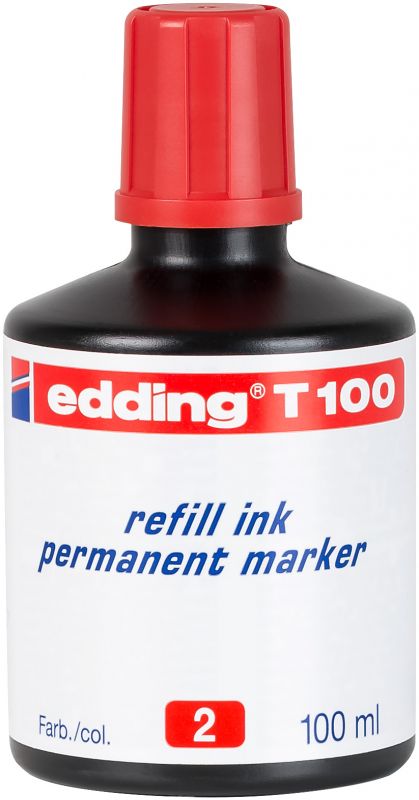 Nachfülltinte edding T 100, f.edding Perm.m., 100 ml, rot