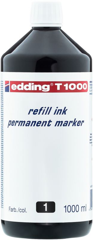 Nachfülltinte edding T 1000, f.edding Perm.m., 1000 ml, schwarz
