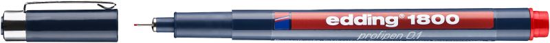 Faserzeichner edding 1800 profipen 0.1, ca. 0,25 mm, rot
