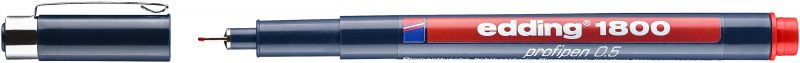 Faserzeichner edding 1800 profipen 0.5, ca. 0,5 mm, rot