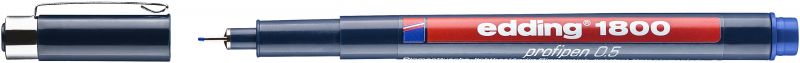 Faserzeichner edding 1800 profipen 0.5, ca. 0,5 mm, blau