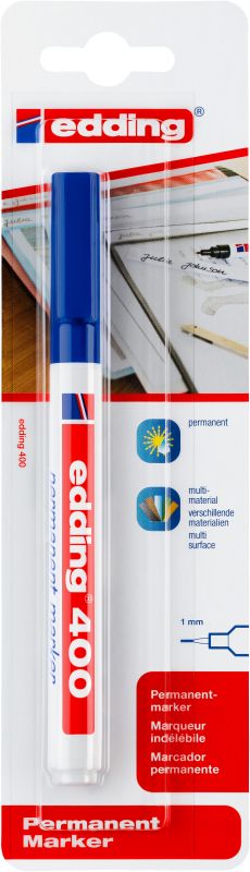 Permanentmarker edding 400, nachfüllbar, 1 mm, blau