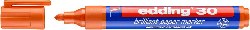 Pigmentmarker edding 30 brilliant paper marker, 1,5 - 3 mm, orange