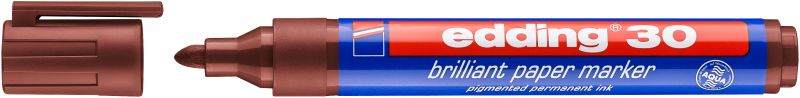 Pigmentmarker edding 30 brilliant paper marker, 1,5 - 3 mm, braun