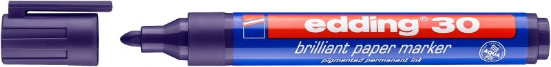 Pigmentmarker edding 30 brilliant paper marker, 1,5 - 3 mm, violett