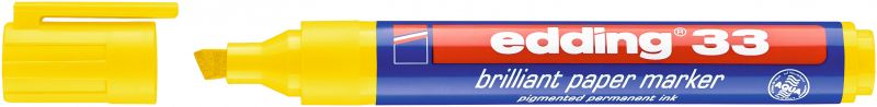 Pigmentmarker edding 33 brilliant paper marker, 1 - 5 mm, gelb
