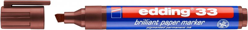 Pigmentmarker edding 33 brilliant paper marker, 1 - 5 mm, braun