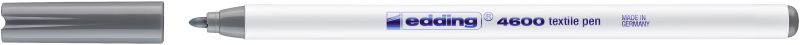 Textilpen edding 4600, Rundspitze, 1 mm, grau