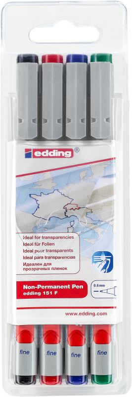 Non-permanent Pen edding 151 F, 0,6 mm, sortiert