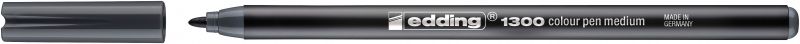 Fasermaler edding 1300 color pen, ca. 2 mm, dunkelgrau