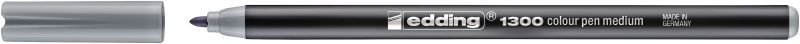 Fasermaler edding 1300 color pen, ca. 2 mm, silbergrau