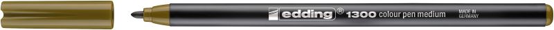 Fasermaler edding 1300 color pen, ca. 2 mm, olivbraun