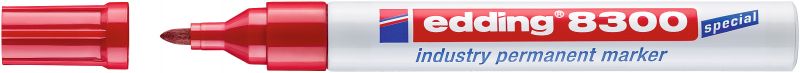 Permanentmarker edding 8300 industry, 1,5 - 3 mm, rot