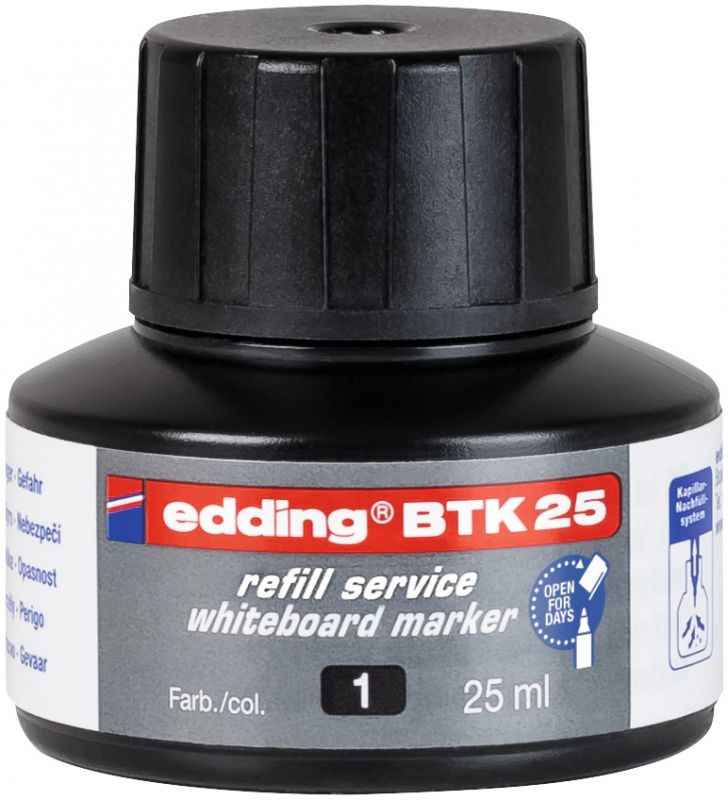 Nachfülltinte edding BTK 25, f.edding Boardm., 25 ml, schwarz