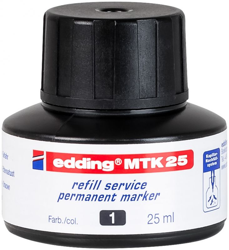 Nachfülltinte edding MTK 25 refill service,f.edding Permanentm.,25 ml,schwarz