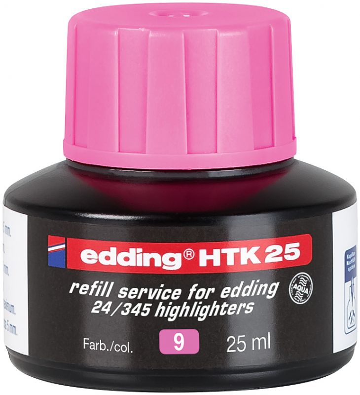 Nachfülltinte edding HTK 25, f.edding Highlighter, 25 ml, rosa