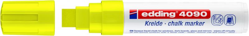 Kreidemarker edding 4090, 4 - 15 mm, Neongelb