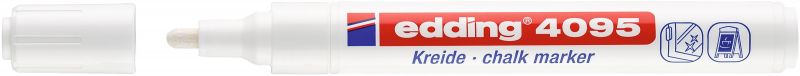 Kreidemarker edding 4095, 2 - 3 mm, weiß