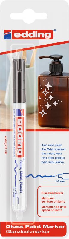 Glanzlack-Marker 751 creative, 1 - 2 mm, schwarz