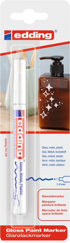 Glanzlack-Marker 751 creative, 1 - 2 mm, weiß