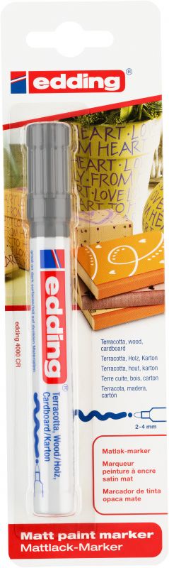 Mattlack-Marker edding 4000 creative, 2-4 mm, silber