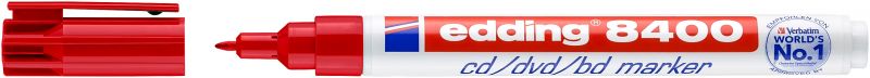 edding 8400 CD/DVD/BD marker, ca. 0,5 - 1 mm, rot