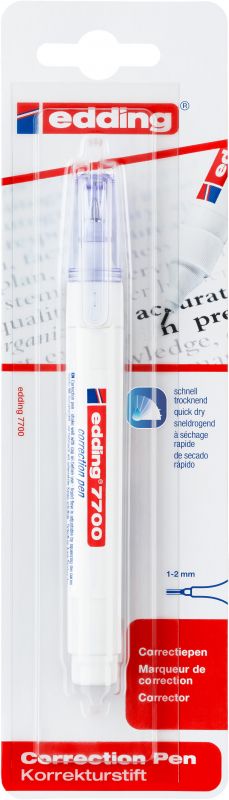 Korrekturstift edding 7700 correction pen, 1 - 2 mm,  Weiß