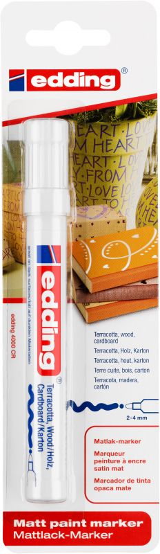 Mattlack-Marker edding 4000 creative, 2-4 mm, weiß