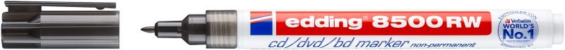 edding 8500 RW cd/dvd/bd marker non-Permanent, ca.  1 mm, schwarz