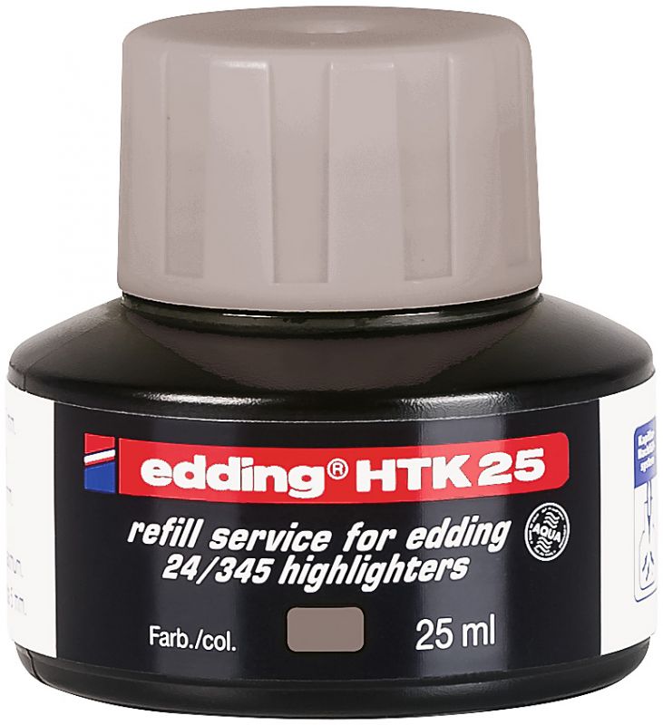 Nachfülltinte edding HTK 25, f.edding Highlighter, 25 ml, grau