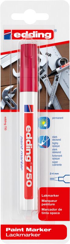 Lackmarker 750 Industrie, 2 - 4 mm, rot