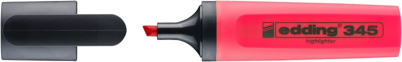 Textmarker edding 345 highlighter, nachfüllbar, rot