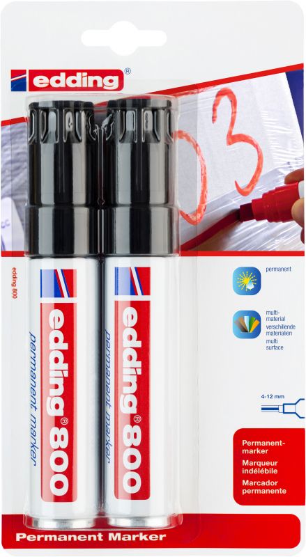 Permanentmarker 800, nachfüllbar, 4 - 12 mm, schwarz