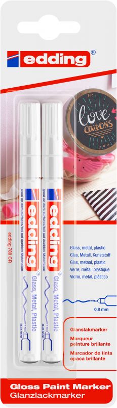 Glanzlack-Marker creative 780, 0,8 mm, weiß