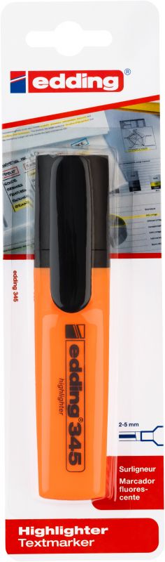 Textmarker edding 345 highlighter, nachfüllbar, orange